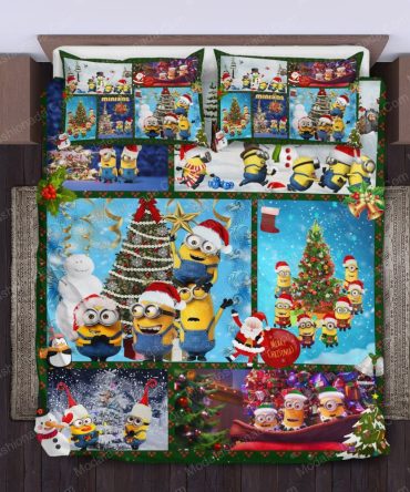 Festive Minions Christmas Bedding Set - Cozy Holiday Fun For Kids & Adults