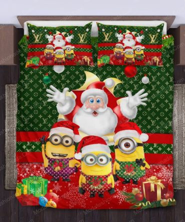 Minions Santa Claus Louis Vuitton Bedding Sets