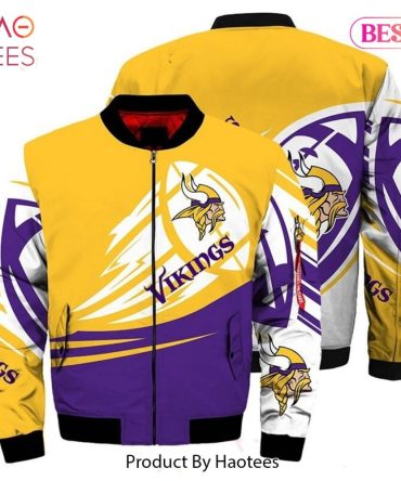 New Fashion   Minnesota Vikings Bomber Jacket Graphic Ultra-Balls