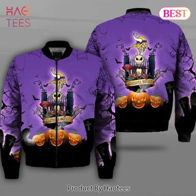 New Fashion   Minnesota Vikings Bomber Jacket Winter Coat Gift For Men - Image 5