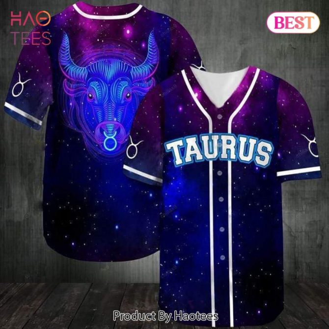 Cosmic Taurus Baseball Jersey - Zodiac Style Galaxy Design Shirt