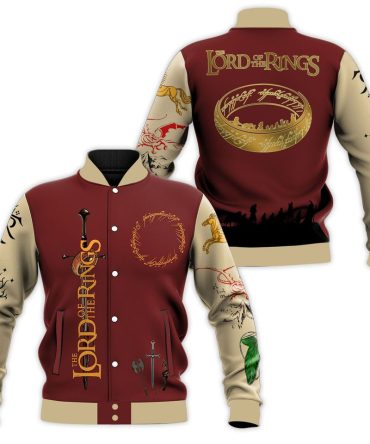 Lord Of The Rings Varsity Jacket - Fantasy Design, Unisex, Perfect Gift For Fans