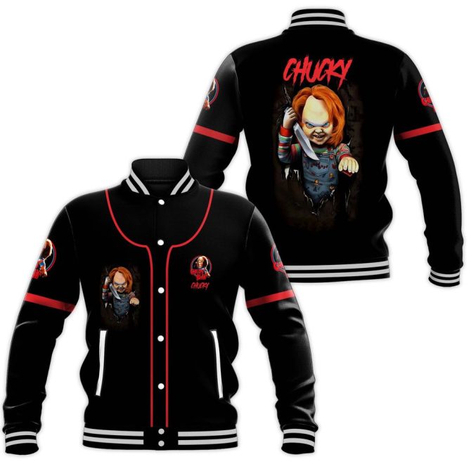Chucky Horror Movie Varsity Jacket – Premium Unisex Halloween Apparel