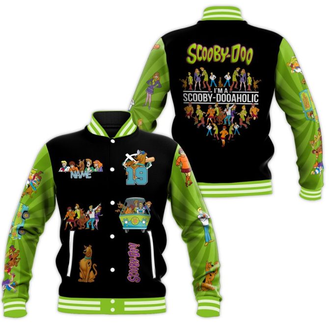 Scooby-Doo Customizable Varsity Jacket - Vibrant Cartoon Design For Fans