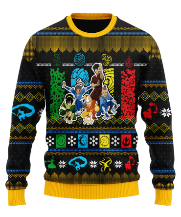 Avatar The Last Air Bender Ugly Christmas Sweater Xmas Gift
