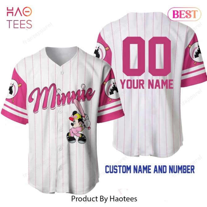 Custom Minnie Baseball Jersey - Personalize With Name & Number - Fun & Stylish Gift!