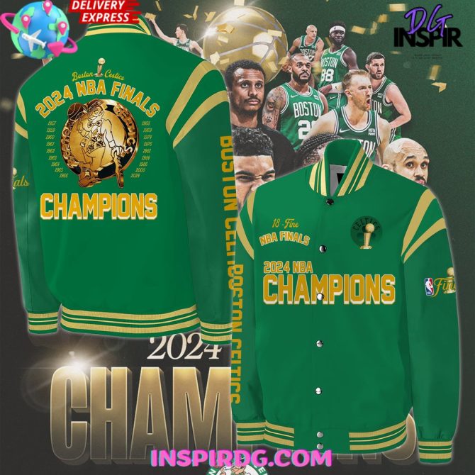 Boston Celtics 2024 Nba Finals Champions Limited Edition Baseball Jacket Stylish Design