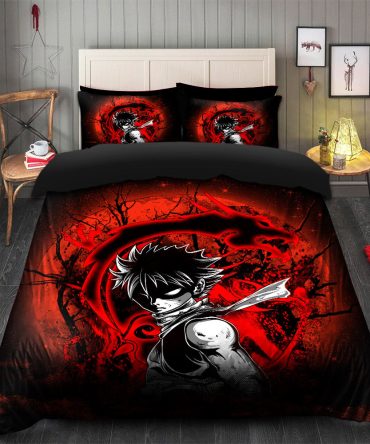 Natsu Dragonee Fairy Tale Moonlight Bedding Set Duvet Cover And 2 Pillowcases
