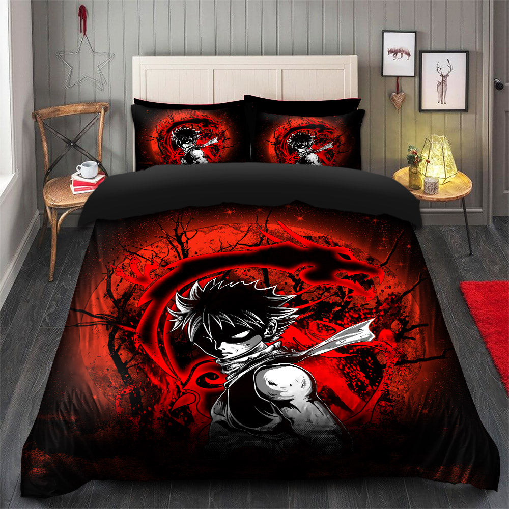 Natsu Dragonee Fairy Tale Moonlight Bedding Set Duvet Cover And 2 Pillowcases