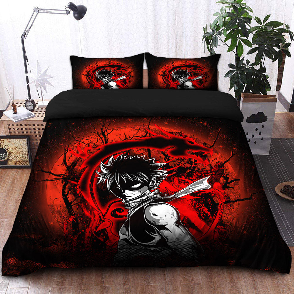Natsu Dragonee Fairy Tale Moonlight Bedding Set Duvet Cover And 2 Pillowcases - Image 2