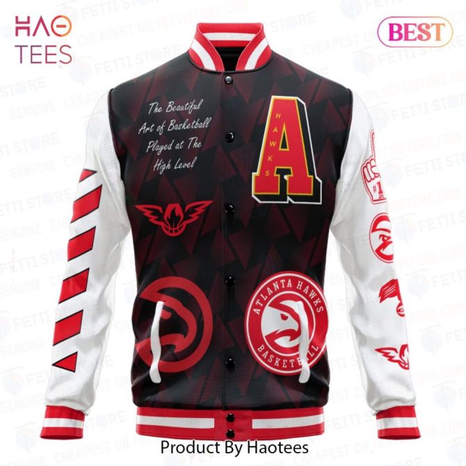 Atlanta Hawks Varsity Jacket - Premium Basketball Fan Gear By Haotees - Image 2