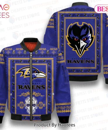 New Baltimore Ravens Classic Pattern Nfl 3D Bomber Jacket