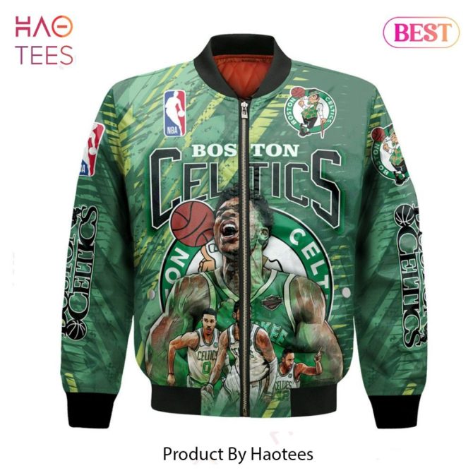 New Boston Celticsnational Basketball Association   Unisex 3D Bomber Jacket - Image 2