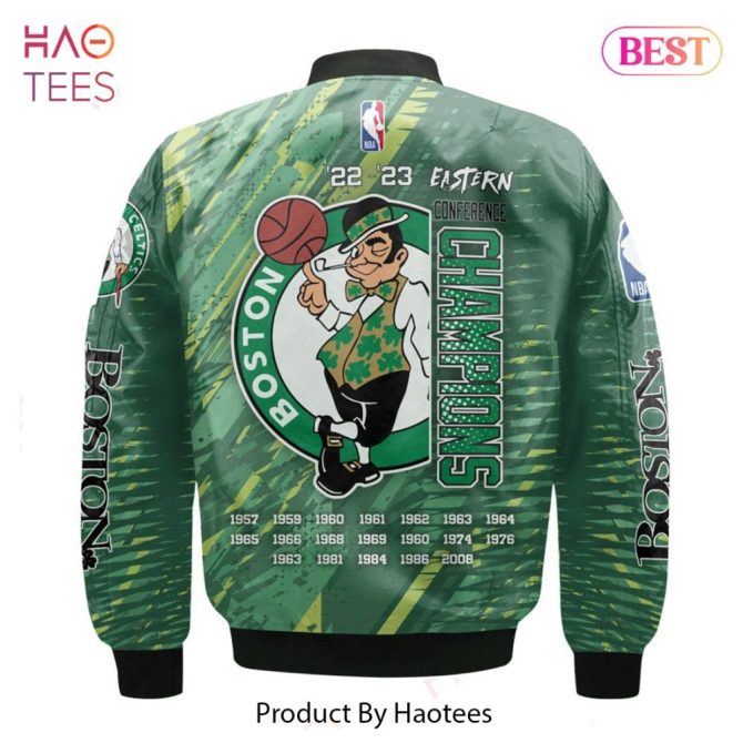 New Boston Celticsnational Basketball Association   Unisex 3D Bomber Jacket - Image 3