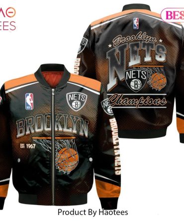 New Brooklyn Netsnational Basketball Association   Unisex 3D Bomber Jacket