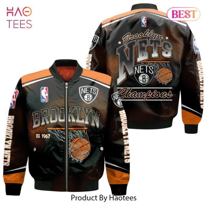 New Brooklyn Netsnational Basketball Association   Unisex 3D Bomber Jacket