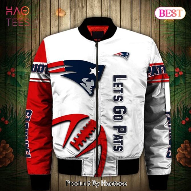 New Fashion   New England Patriots Bomber Jacket Graphic Balls Gift For Fans