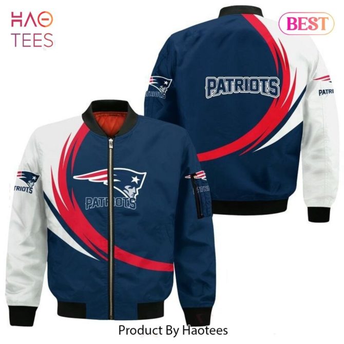 New Fashion   New England Patriots Bomber Jacket Graphic Curve