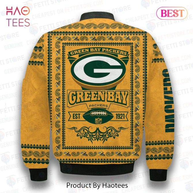 New Green Bay Packers Classic Pattern Nfl 3D Bomber Jacket - Image 3