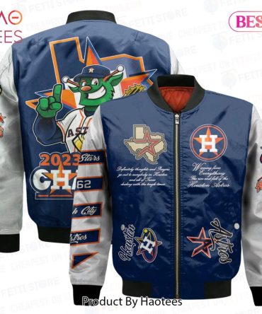 New Houston Astros Offwhite Style Pattern Aop Bomber Jacket