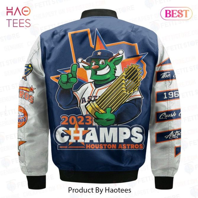 New Houston Astros Offwhite Style Pattern Aop Bomber Jacket - Image 3