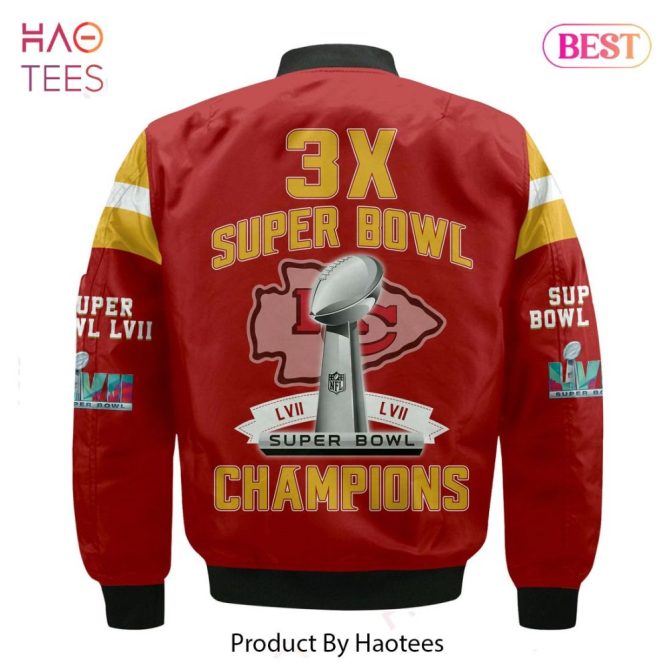 New Kansas City Chiefssuper Bowl Championship   Unisex 3D Bomber Jacket - Image 3