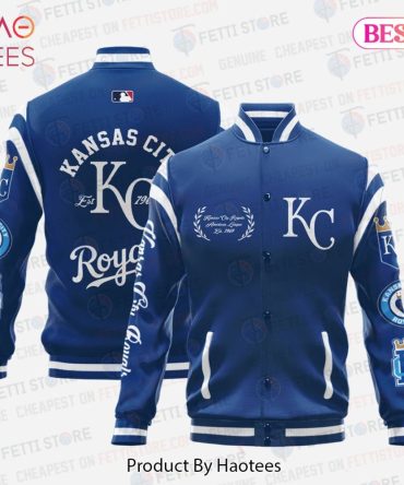 Kansas City Royals Varsity Jacket - Premium Blue Baseball Bomber By Haotees