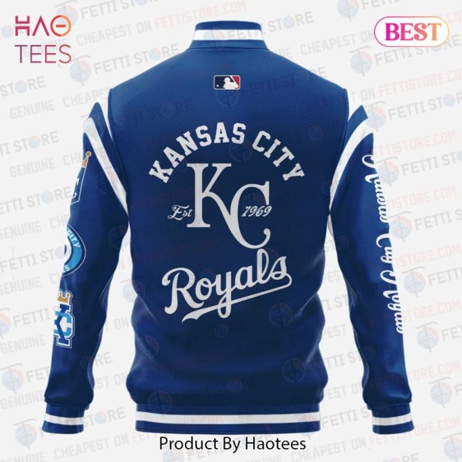 Kansas City Royals Varsity Jacket - Premium Blue Baseball Bomber By Haotees - Image 3