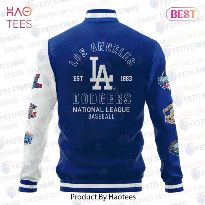 La Dodgers Varsity Jacket - Retro Blue & White Baseball Bomber By Haotees - Image 3