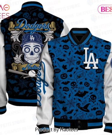 La Dodgers Halloween Varsity Jacket - Limited Edition Skull & Ghost Design