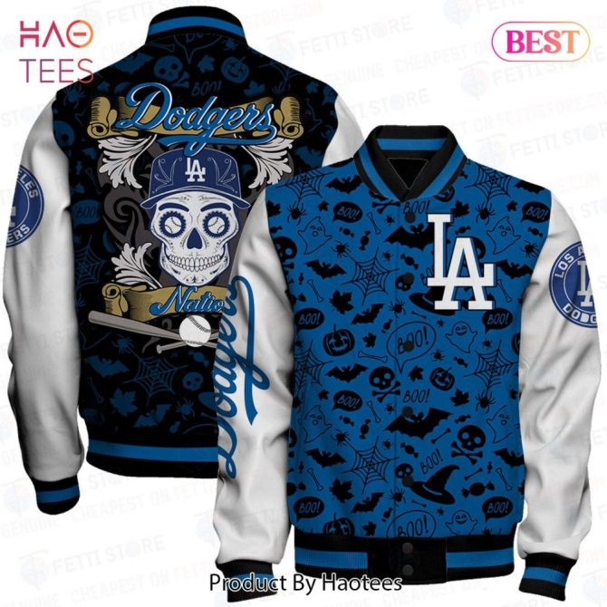 La Dodgers Halloween Varsity Jacket - Limited Edition Skull & Ghost Design