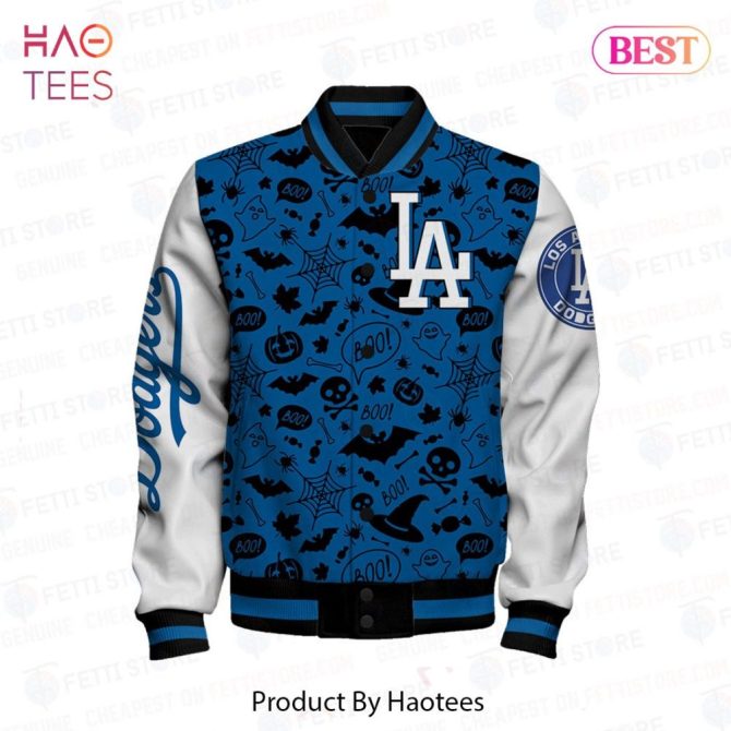 La Dodgers Halloween Varsity Jacket - Limited Edition Skull & Ghost Design - Image 2