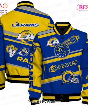 Official La Rams Varsity Jacket - Bold Blue & Yellow Fan Gear For Game Day