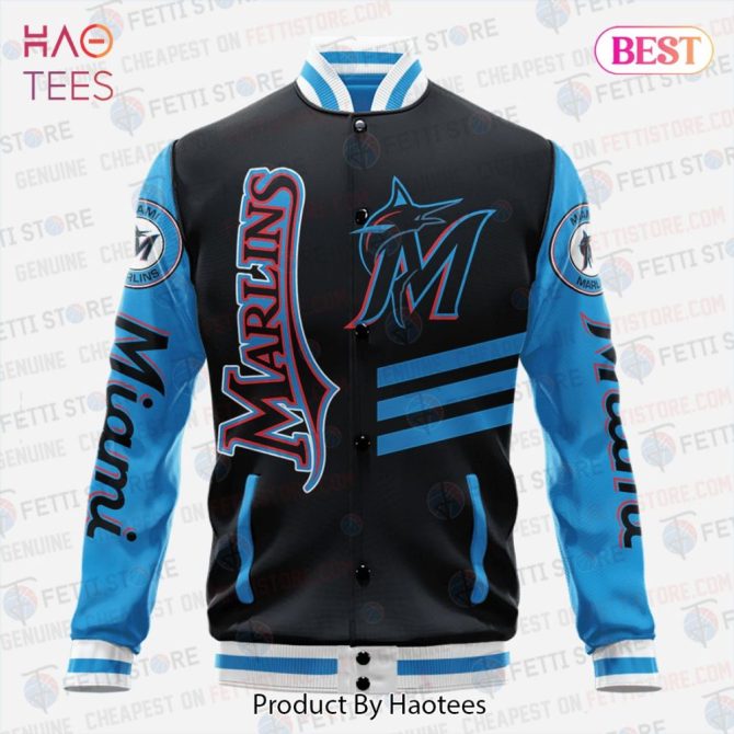 Miami Marlins Varsity Jacket - Stylish Mlb Team Apparel By Haotees - Image 2