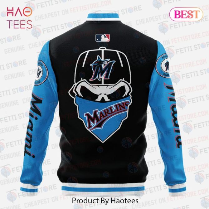 Miami Marlins Varsity Jacket - Stylish Mlb Team Apparel By Haotees - Image 3
