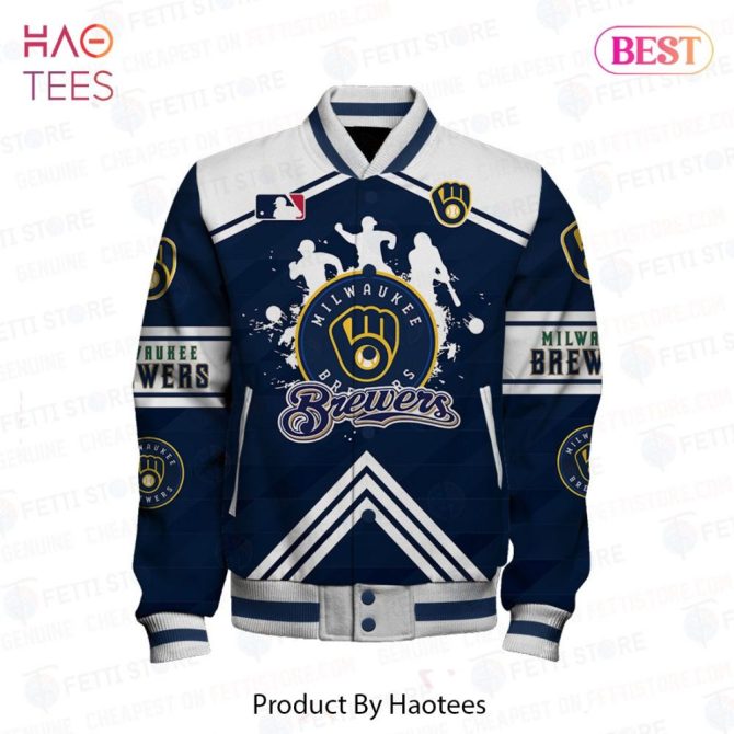 Milwaukee Brewers Varsity Jacket - Stylish Mlb Fan Gear For Men & Women - Image 2