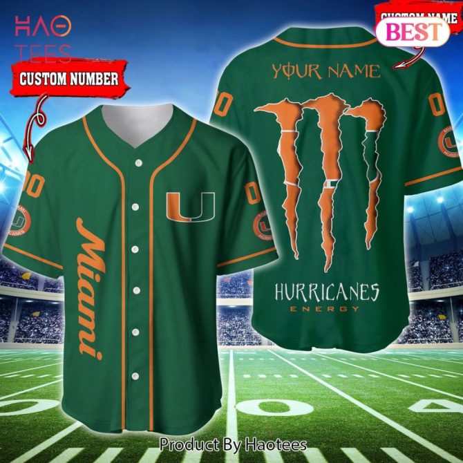 Custom Miami Hurricanes Jersey - Personalized Name & Number Sports Shirt
