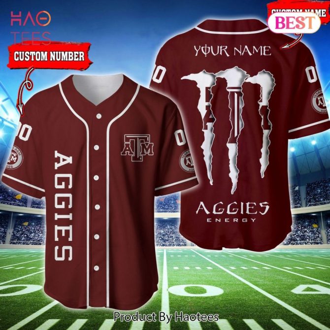 Custom Aggies Energy Jersey – Personalize Name & Number, Perfect For Fans!