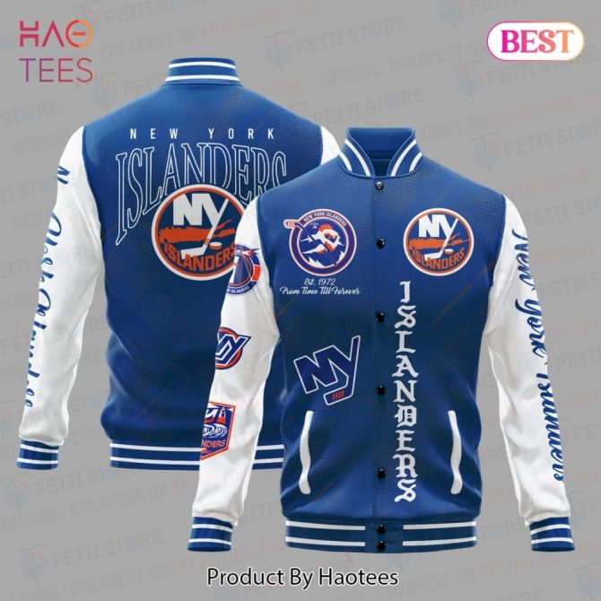 Ny Islanders Varsity Jacket - Stylish Blue & White Team Apparel For Fans