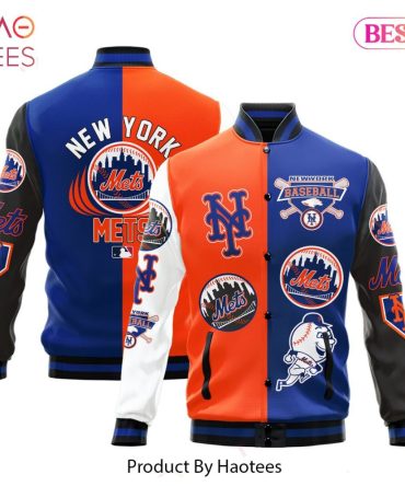Ny Mets Baseball Bomber Jacket - Bold Team Colors & Logos - Unisex Fan Gear By Haotees