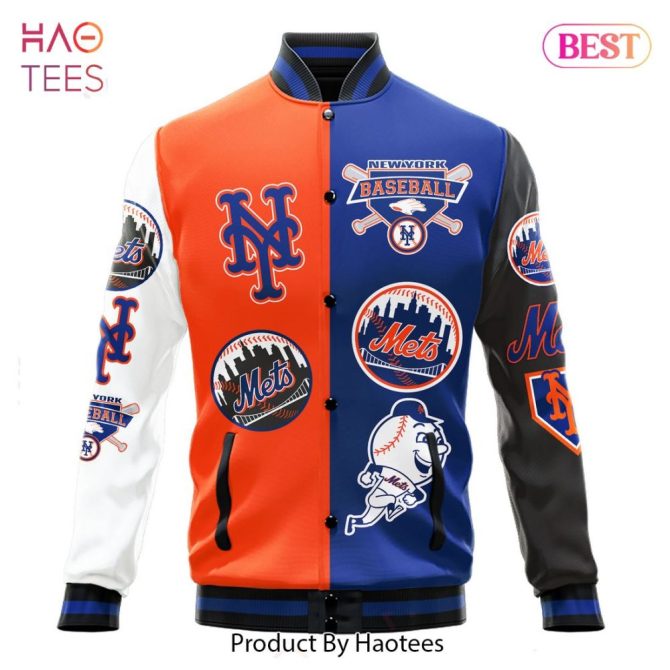 Ny Mets Baseball Bomber Jacket - Bold Team Colors & Logos - Unisex Fan Gear By Haotees - Image 2