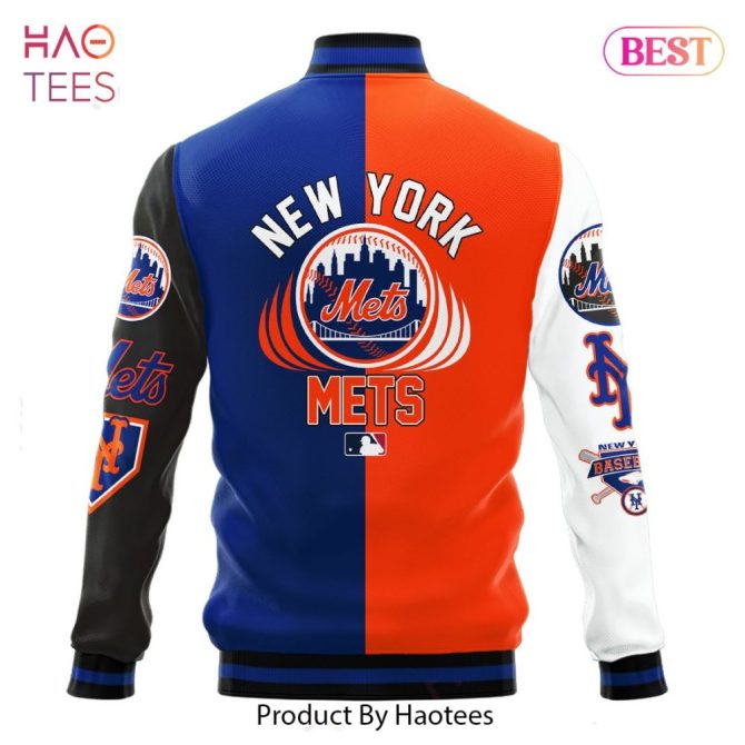Ny Mets Baseball Bomber Jacket - Bold Team Colors & Logos - Unisex Fan Gear By Haotees - Image 3