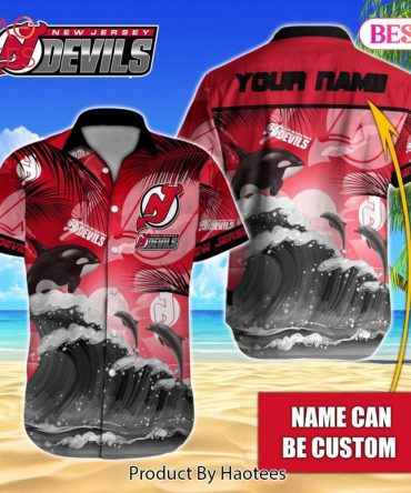 Customizable New Jersey Devils Hawaiian Shirt - Personalized Beachwear For Fans