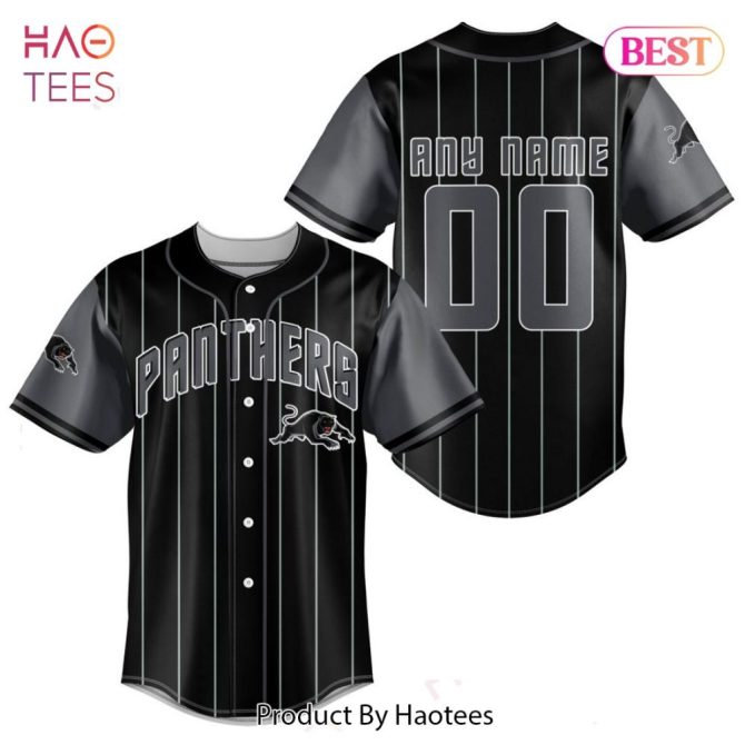 Customizable Black Panthers Baseball Jersey - Add Any Name & Number - Perfect Gift!