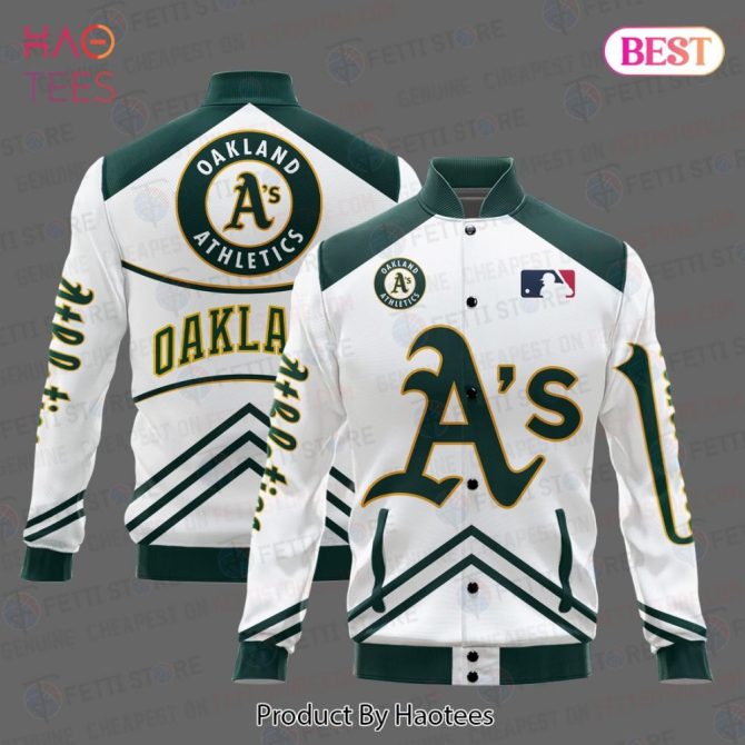 Oakland Athletics Vintage Bomber Jacket - Stylish Mlb Fan Gear By Haotees