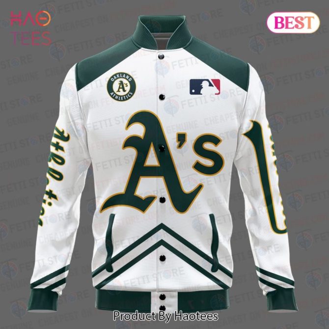 Oakland Athletics Vintage Bomber Jacket - Stylish Mlb Fan Gear By Haotees - Image 2