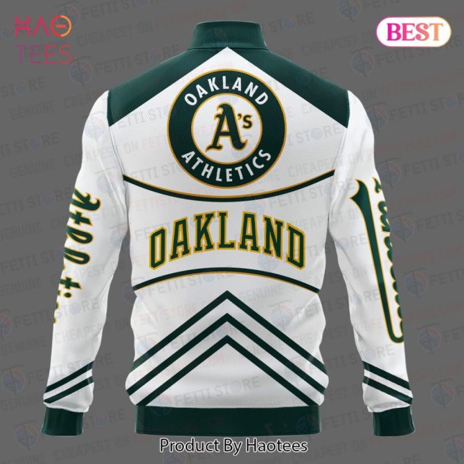 Oakland Athletics Vintage Bomber Jacket - Stylish Mlb Fan Gear By Haotees - Image 3