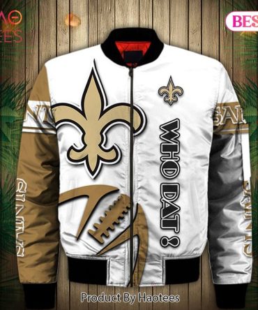 New Fashion   New Orleans Saints Bomber Jacket Graphic Balls Gift For Fans