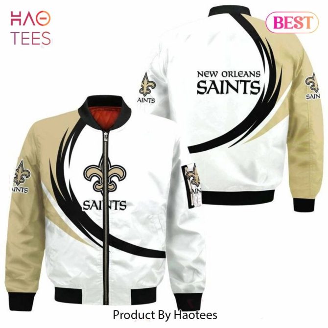 New Fashion   New Orleans Saints Bomber Jacket Graphic Curve