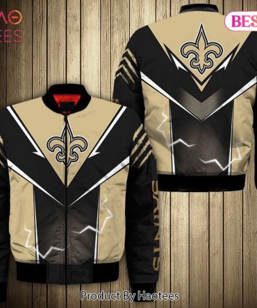New Fashion   New Orleans Saints Bomber Jacket Lightning Graphic Gift For Men